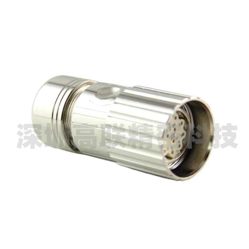 茵特康M23连接器12 17芯母头航空插头伺服电机信号编码器S120接头