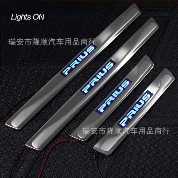 07款普锐斯Prius 20系 LED迎宾踏板 带灯门槛条 脚踏板 门坎条