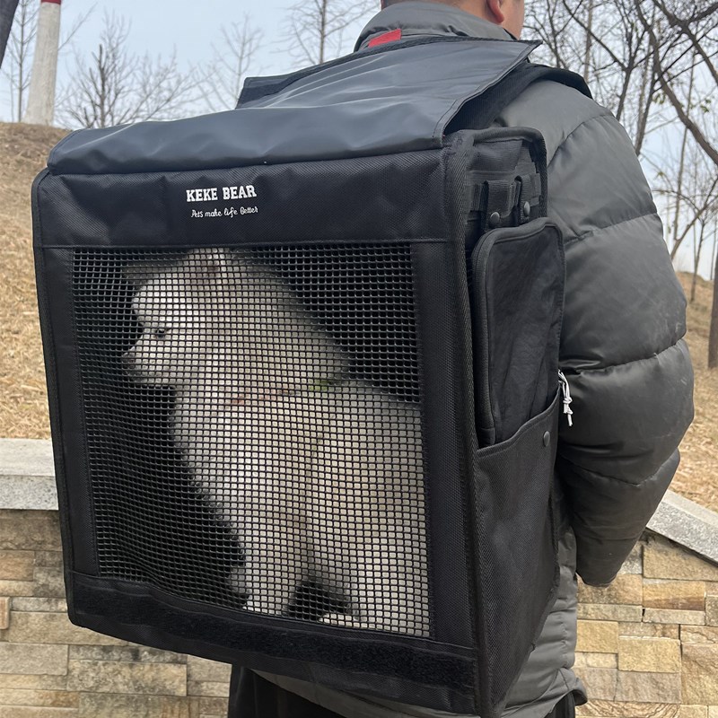 宠物狗狗猫咪外出便携双肩背包大尺寸大空间透P气中小型犬狗包猫
