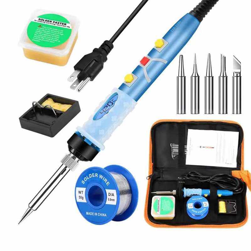 80W数显恒温可调电烙铁电子维修工具焊锡焊接工具电焊笔家用套装,3C数码配件,摄像机配件,淘宝优惠券,粉丝福利购,淘宝优惠卷