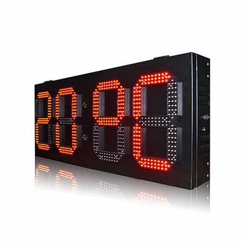 Outdoor 12 inch 88.88 format led time  temperature display