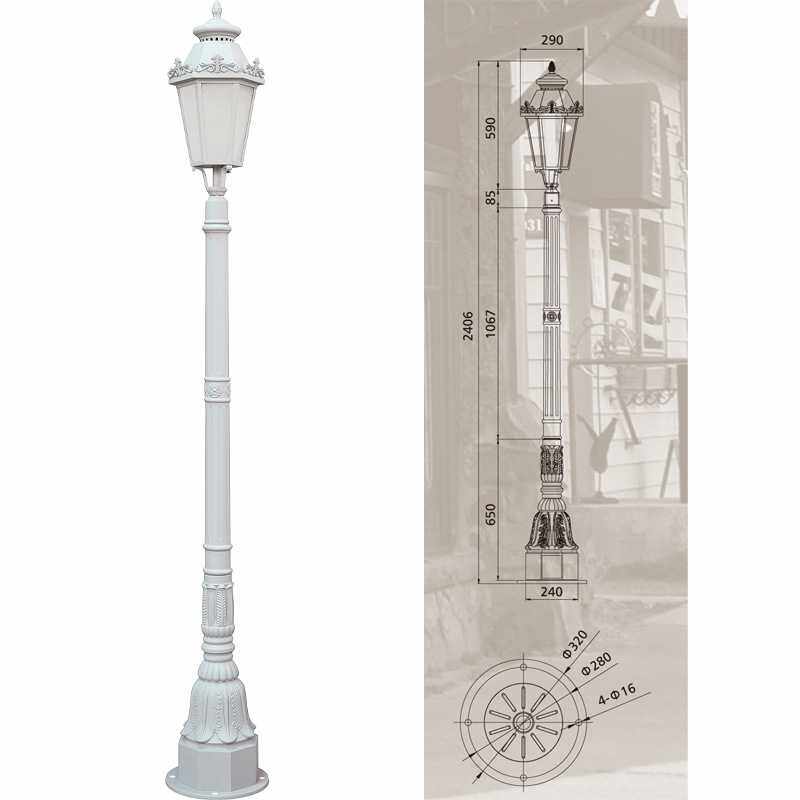 欧式仿古双头铸铝庭院灯室外小区别墅园林景观灯道路亮化户外路灯