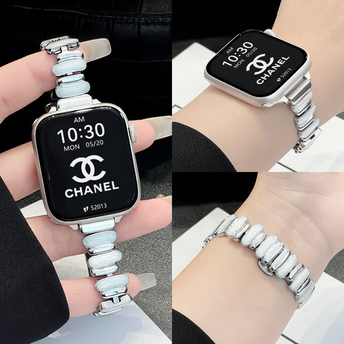 靓戴苹果iwatchs11表带鎏金滴胶