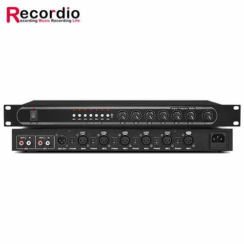 GAX-SM3600 会议移频器6路话筒输入反馈抑制器会议工程系统防啸叫