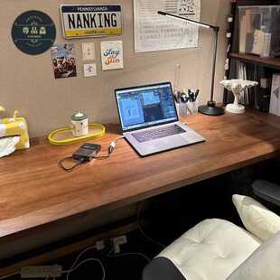 尊品森实木台式电脑桌家用办公桌学习桌双人电竞桌简易工作台书桌