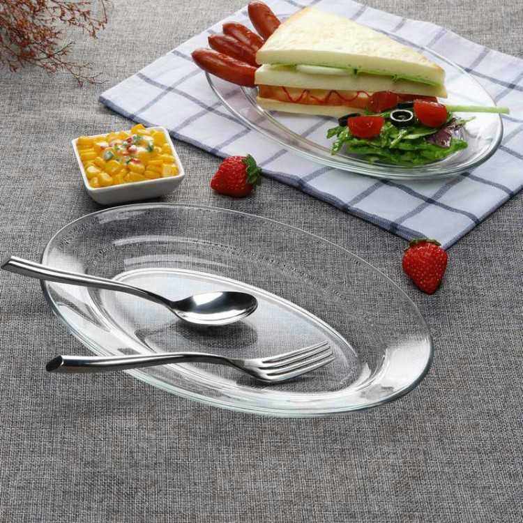 包邮耐高温蒸鱼盘钢化玻璃透明大号椭圆菜盘餐盘微波光波炉烤箱用,电子元器件市场,其它元器件,淘宝优惠券,粉丝福利购,淘宝优惠卷