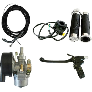 jtfrkope Handlebar Grip Set & Throttle Cable Clutch Cable ki