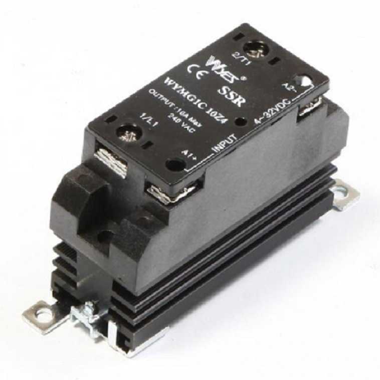 韩国WYES进口固态继电器带散热器DIN导轨安装SSR型号WYMG1C25Z4