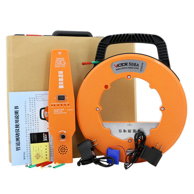 胜利测堵仪智能穿线管道排堵器电工探头电线管接收器探测器VC508A