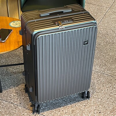 侧开盖铝框行李箱k多功能登机箱20寸拉杆箱皮箱24大容量旅行箱男