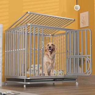 可置物狗笼e子大型犬边牧中型狗窝带厕所一体家用宠物狗狗笼子