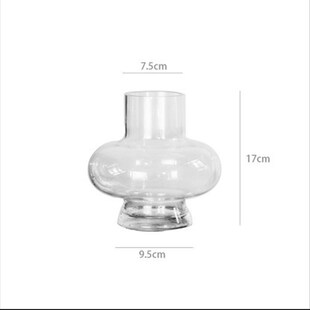 饰 客厅简约复古创意螺旋波浪彩色玻璃小花瓶K插花花器家居摆件装