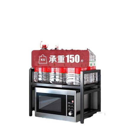 厨房置物架可伸缩微波炉架子家z用烤箱双层桌面台面电饭锅收纳支