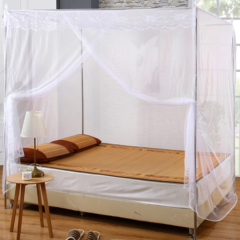 带落地支架双人蚊帐1.q5米公主风1.8m床家用学生宿舍加厚密单开门