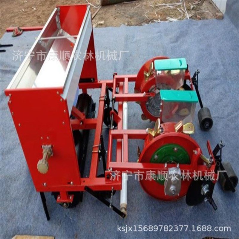 山西玉米谷物花生高粱多用u精播机 先铺膜后播种2行4行玉米播种机