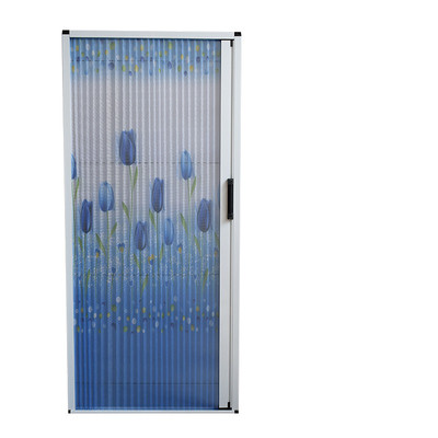 隐形纱门推拉式大门防蚊门帘推拉折叠伸缩网纱高档滑动.纱窗铝合