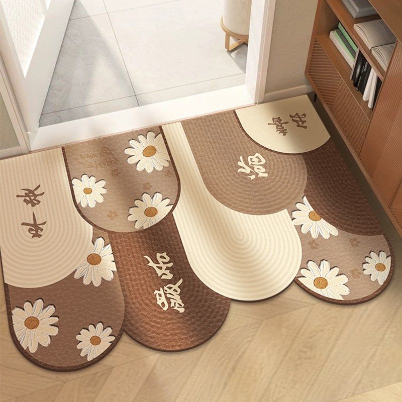 异形花朵入户门地垫进门门口地毯可擦免洗pvc玄关换鞋脚垫子耐脏,居家布艺,入户地垫,淘宝优惠券,粉丝福利购,淘宝优惠卷