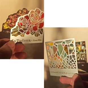 米拉之家透光冰箱贴巴塞隆纳彩色光影文创书签纪念品送闺蜜礼物