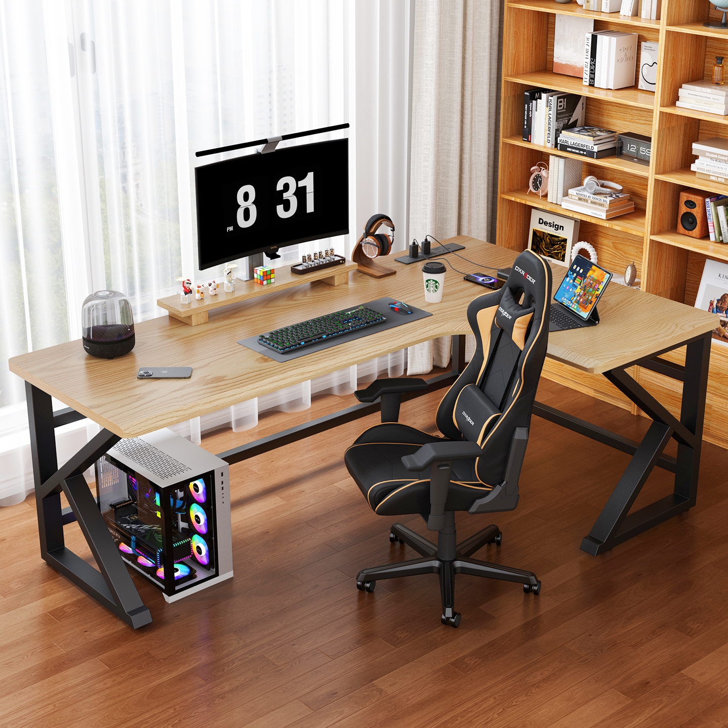 ⭕全网热销100w+4.6cm实木电脑桌