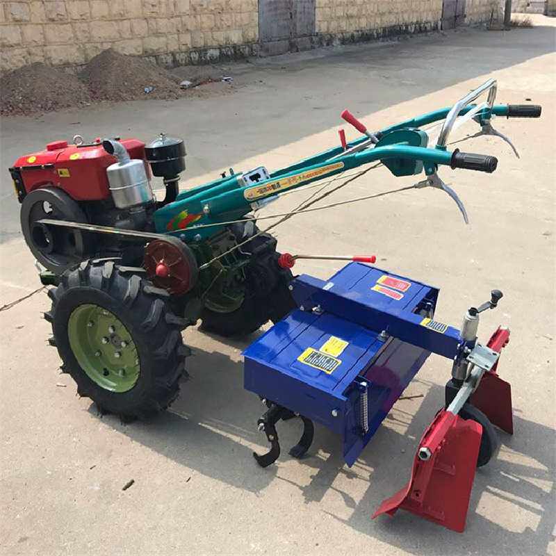 手扶式旋耕起垄大马力拖拉机农用运输带拖车圆盘犁翻土开沟拖拉机
