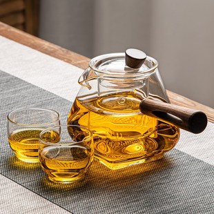 沐风玻璃茶壶家用耐热高温过滤内K胆花茶壶茶具煮茶泡茶器 日式