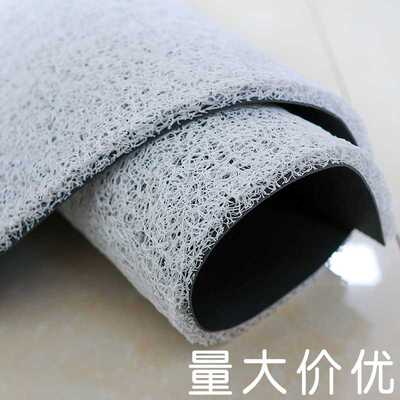 丝圈整卷原料定制图案PVC喷丝白坯塑料地垫打印地毯卷材现代风