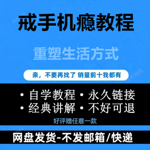 正确引导戒除孩子青少年成人手机瘾网瘾游戏小说成瘾视频学习教程