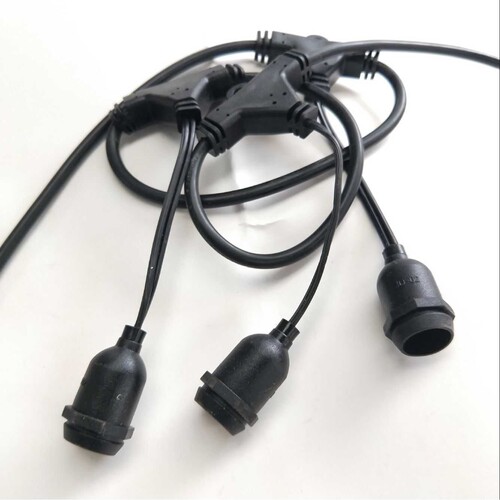 【厂家供应】欧洲1.5平方10米10个E27灯窜线  B22 欧式电源线