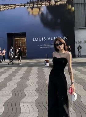 BETTER ME 欧美风性感立体鱼骨束身抹胸修身背心显瘦内搭露肩上衣