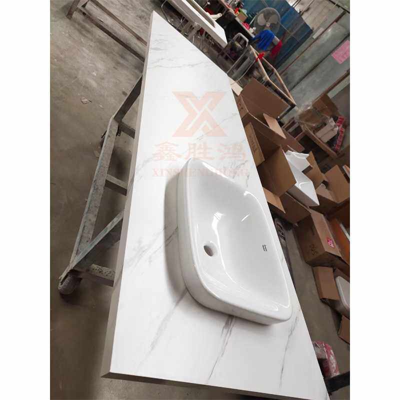 天然石纹路洗脸台面现货 按图加工商场卫生间洗手台面微晶石