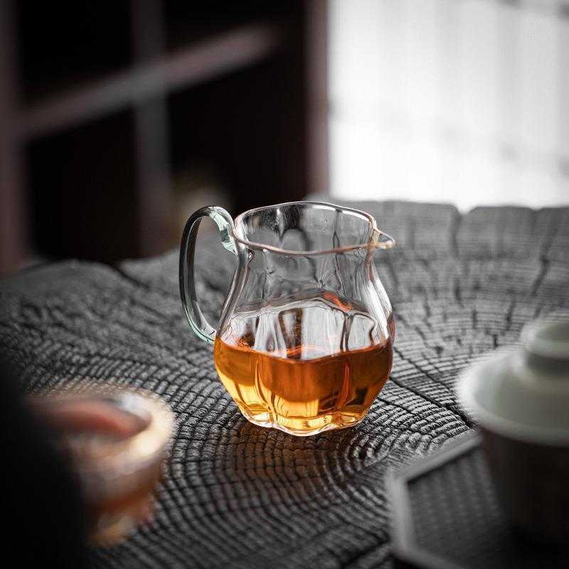 高透耐热玻璃公道杯不烫手家用单个带把手功夫茶具茶道配件分茶器图片