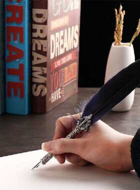 Retro Feather Dip Pen Stationery Quill Fountain Pens