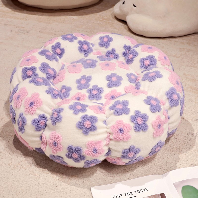花瓣蒲团坐垫羊羔绒抱o枕靠垫沙发靠背飘窗榻榻米地板垫办公椅腰