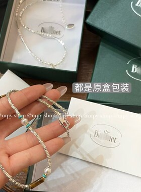 包邮@八nn*【原礼盒包装】极简H韩系绿松石串珠项炼配饰~