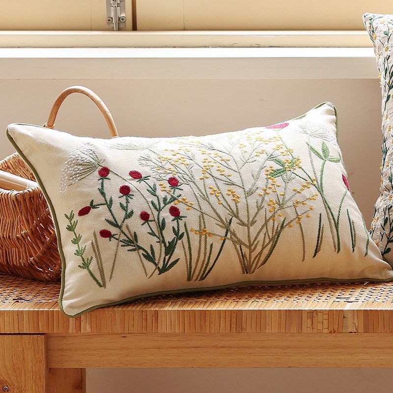 蔓越家 春日花园 全棉碎花抱枕客厅F沙发靠枕床头靠垫抱枕套不含