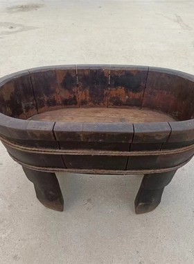 民俗老物件水桶木盆竹篮农耕文化旧农具复古怀旧展览摆件影视道具