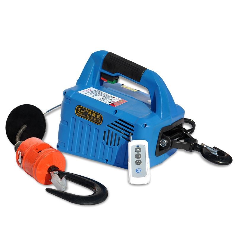 便携式牵引葫芦22m0v手提式小型电动葫芦安装空调微型电动葫芦