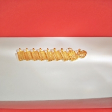 珍锦缘足金999小算盘吊坠3D硬金手链diy小配件