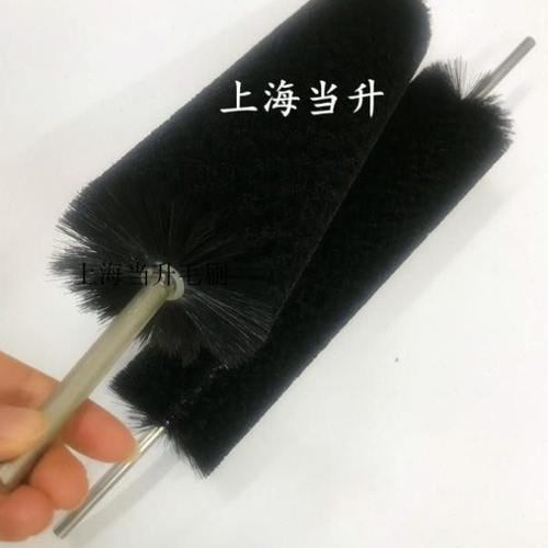 订做防静电马毛刷辊防静电防尘毛刷工业抛光刷轮弹簧缠绕毛刷滚筒