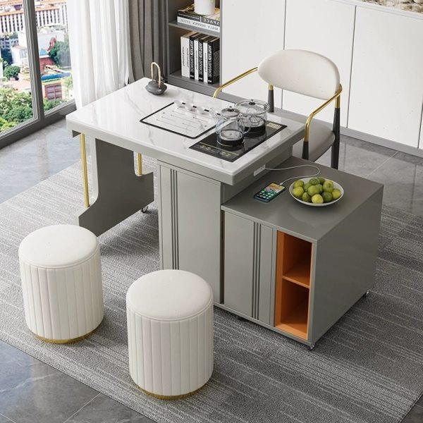 现代简约移动旋转阳台小户型茶车轻奢客厅岩板茶几茶台烧水壶一体,住宅家具,家用茶台/茶桌,淘宝优惠券,粉丝福利购,淘宝优惠卷