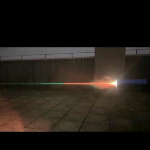 新款彩虹发光器消音器彩虹弹道夜光水弹充能闪光消音战术配件