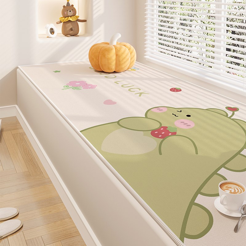 卡通风飘窗垫四季通用主卧阳台坐垫铺垫J可裁剪定制防滑窗台垫子