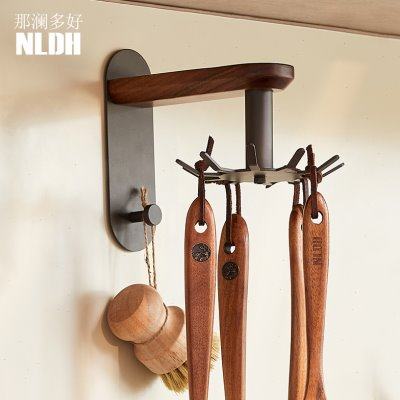 厨房多功能旋转挂架墙上免打孔勺子铲子置物架壁挂式八爪鱼挂钩