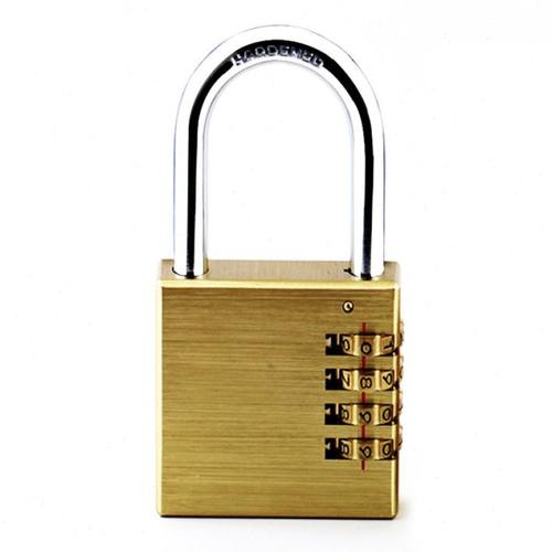 黄铜密码锁小挂锁柜子锁纯铜衣橱锁家用门锁大号宿舍防撬防盗锁头