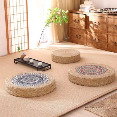 草香大蒲团打坐垫禅修垫拜地垫跪垫冥想坐垫地上草墩坐墩坐凳矮凳