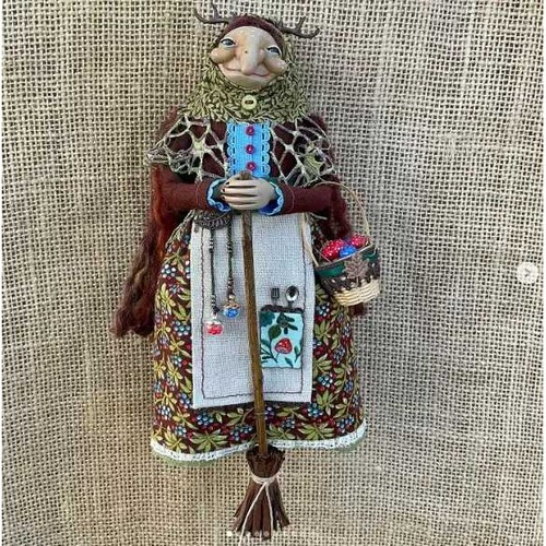 跨境新品Handmade Kitchen Witch Doll 创意厨房树脂女巫娃娃