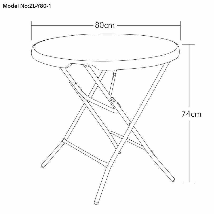 Y80-1简约折叠圆桌可移动简易餐桌家用吃饭桌椅组合小圆桌出口