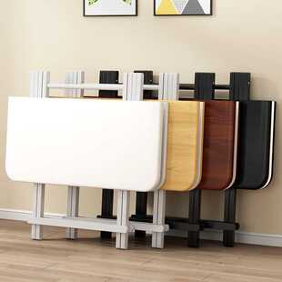 小方桌高80cm实木可折叠户外长方形小木桌子出租屋家用餐桌小户型