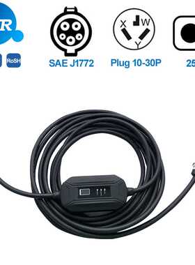 Type1 16A Mode2 NEMA10-30plug family charging SAE J1772