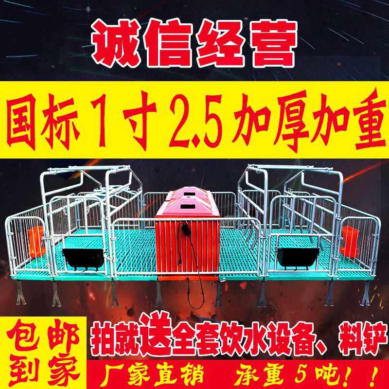 母猪产床保育床一体两用双体母猪限位栏定位栏复合板漏粪养殖设备